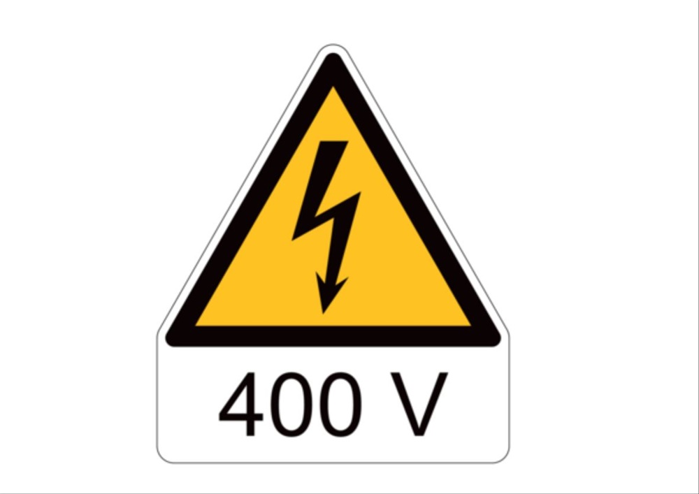 Etichetta avvertimento WST-TSW lato 150 mm per macchinari impianti