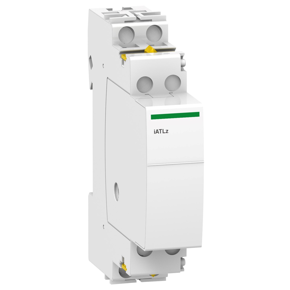 Ausiliario relè iATLz adattamento corrente con pulsanti luminosi per controllo graduale su guida DIN IP20/IP40