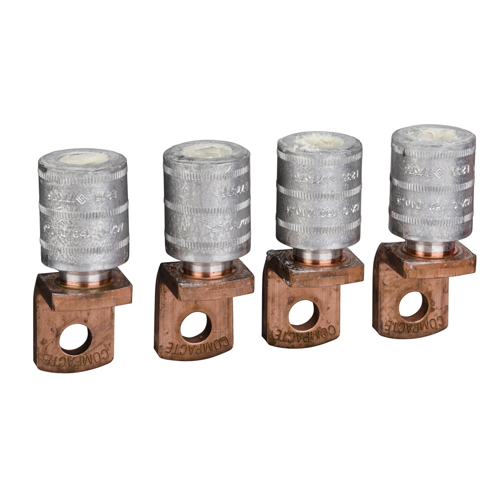 Capicorda 4 pezzi per cavi alluminio 300 mm² con separatori fase per interruttori Compact NSX EasyPact FuPact