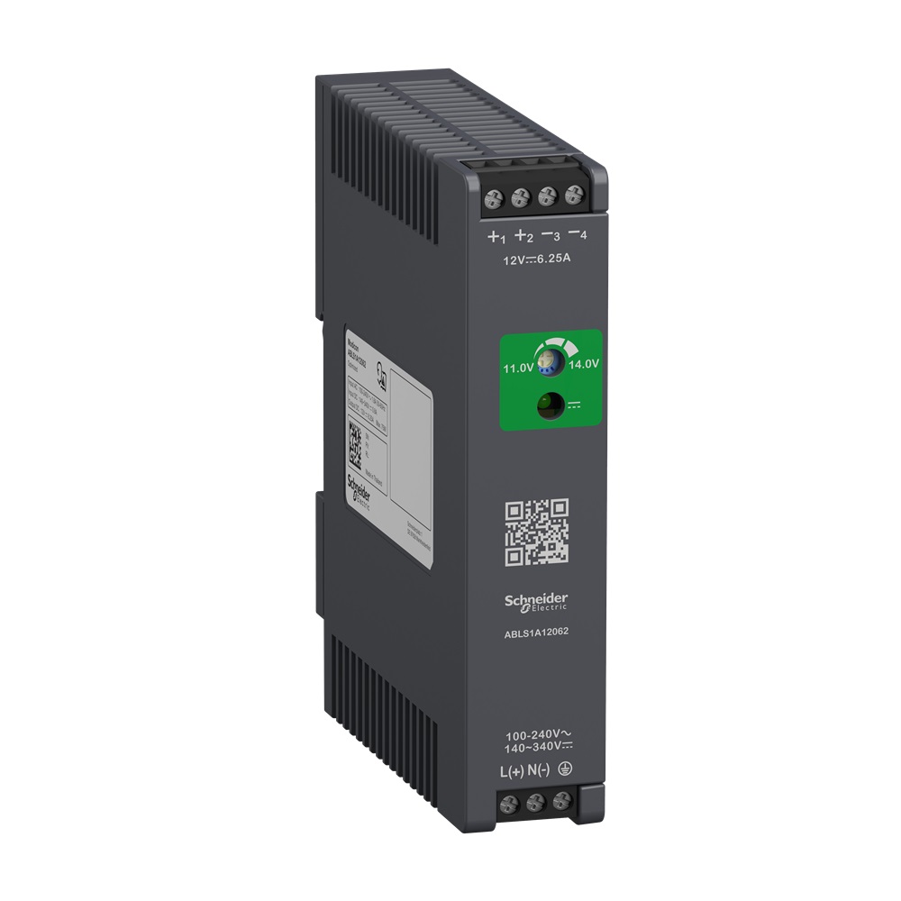 Alimentatori switching, 100-240 V AC, 12 V 6.2 A, monofase, Ottimizzato