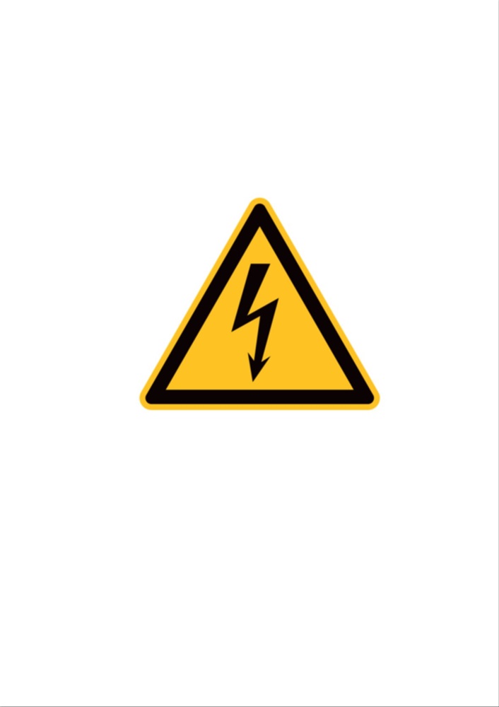 Etichetta avvertimento tensione elettrica 100mm per impianti industriali