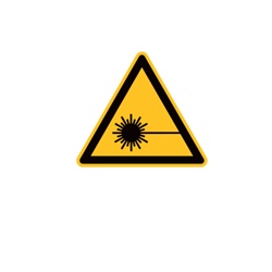 Etichetta avvertimento laser 50 mm segnalazione macchinari