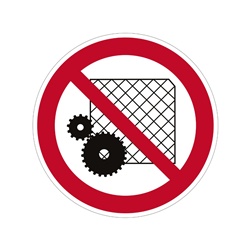 Etichetta divieto rimuovere protezione 100mm per impianti