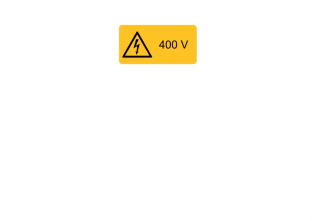 Etichetta avvertimento WST-LSY 37x74mm per macchinari impianti