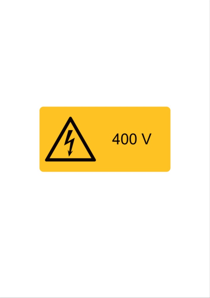 Etichetta avvertimento WST-LSY 65x131 mm per impianti