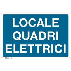 Targa alluminio 200x300 mm simboli locali quadri elettrici