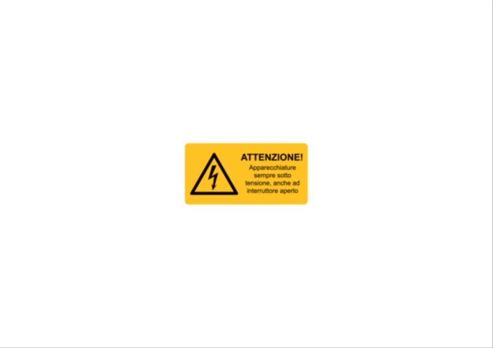 Etichetta avvertimento WST-LAY 37x74mm per macchinari impianti