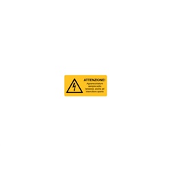 Etichetta avvertimento WST-LAY 37x74mm per macchinari impianti