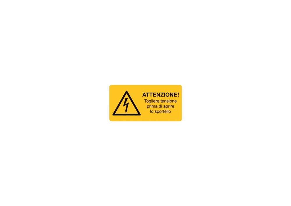 Etichetta avvertimento WST-LAY 37x74mm per macchinari impianti