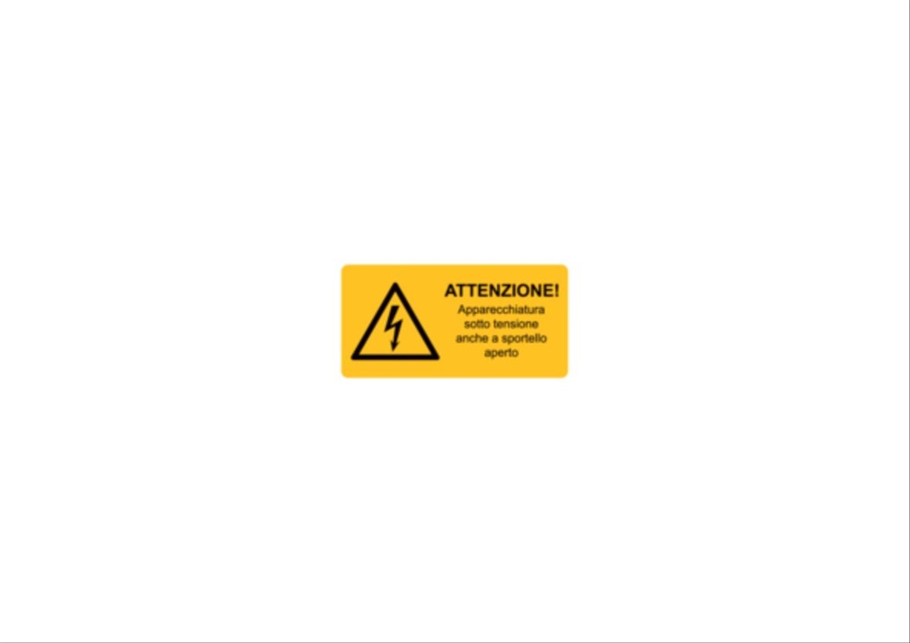 Etichetta avvertimento WST-LAY 37x74mm per apparecchiature