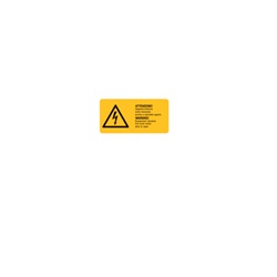 Etichetta avvertimento WST-LAY 37x74mm testo ITA/ENG per impianti