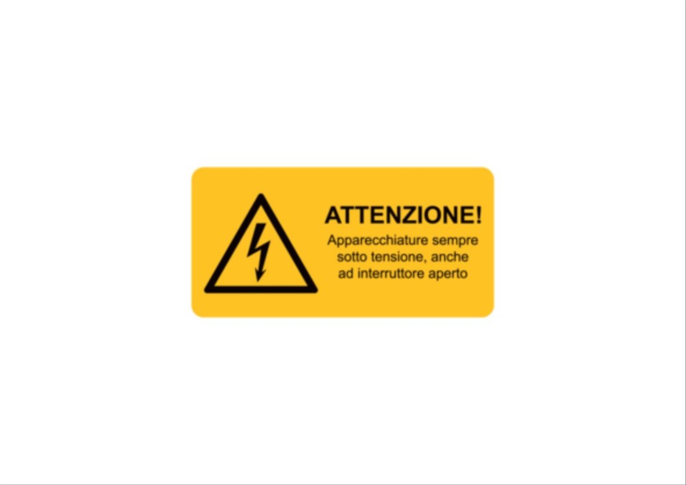 Etichetta avvertimento WST-LAY 65x131 mm per macchinari e impianti