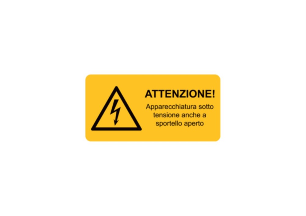 Etichetta avvertimento WST-LAY 65x131 mm segnalazione macchinari impianti