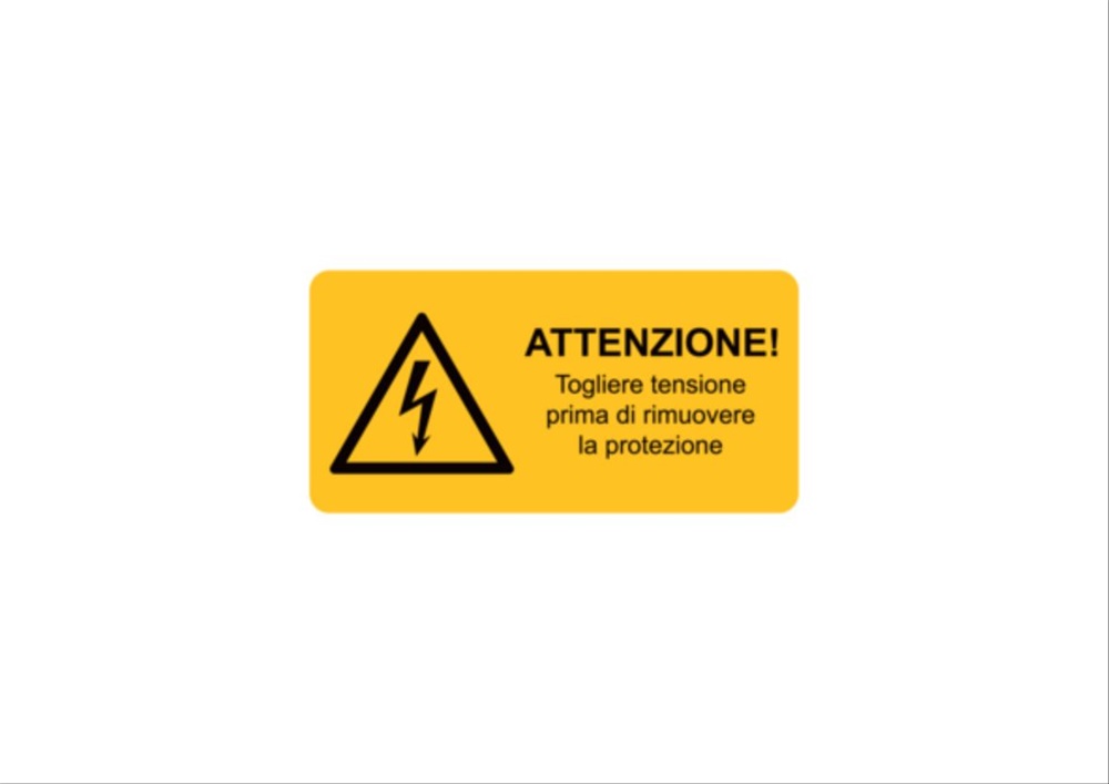 Etichetta avvertimento WST-LAY 65x131 mm per impianti/macchinari