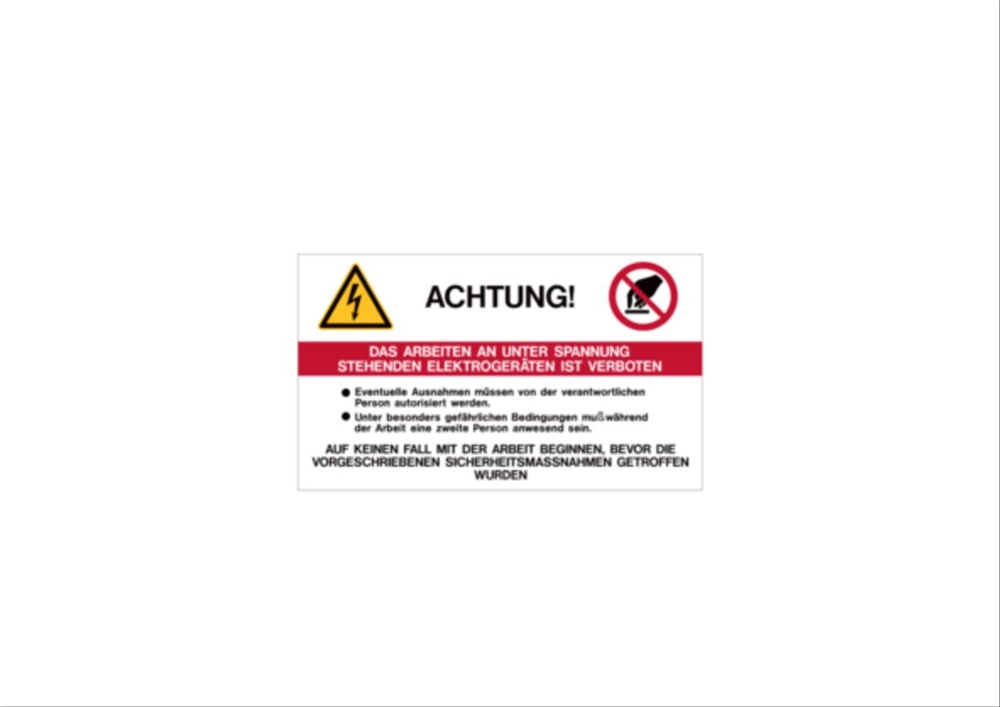Etichetta VS-I80 simboli integrati 70x120 per impianti elettrici