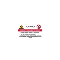Etichetta VS-I80 simboli integrati 70x120 per impianti elettrici