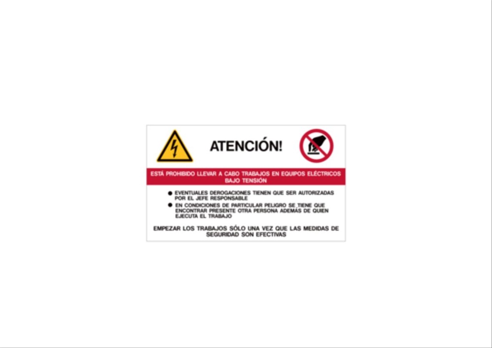Etichetta VS-I80 simboli integrati 70x120 per impianti elettrici