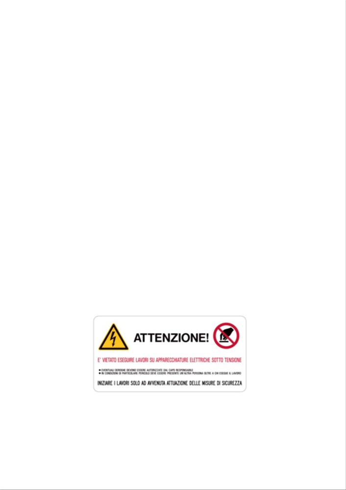 Etichetta VS-I81 simboli integrati per impianti elettrici 65x31 mm