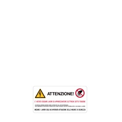 Etichetta VS-I81 simboli integrati per impianti elettrici 65x31 mm