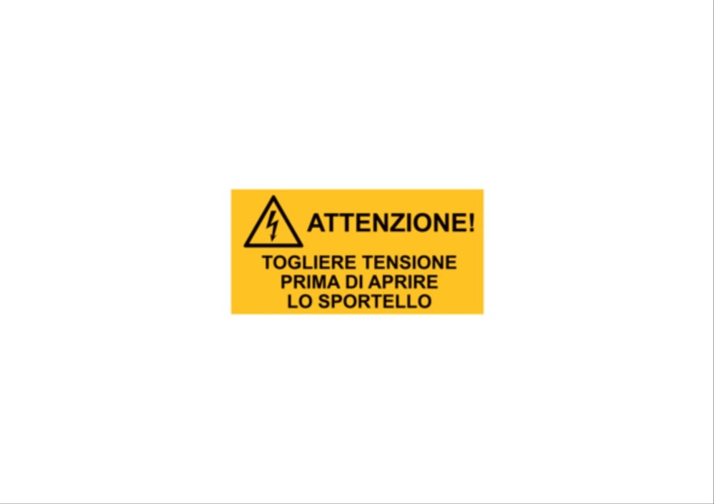 Etichetta VS-I83 simboli testo per impianti elettrici 52x105 mm
