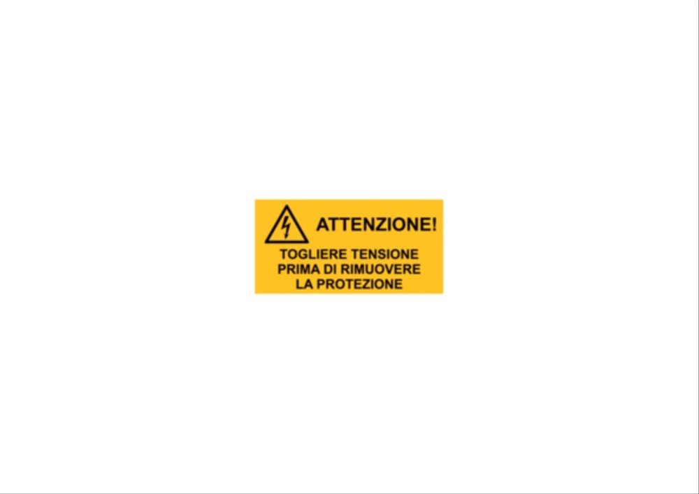 Etichetta VS-I84 simboli testo 40x80 per impianti elettrici