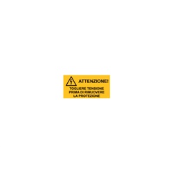 Etichetta VS-I84 simboli testo 40x80 per impianti elettrici
