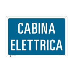 Targa alluminio VS-I87 200x300 mm per cabina elettrica