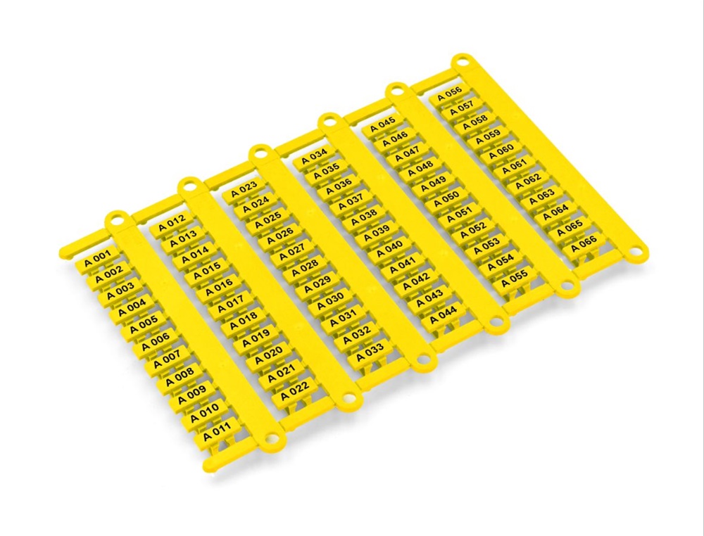 Targhetta segnalazione MG-TDM-01 4x12mm giallo cablaggio industriale