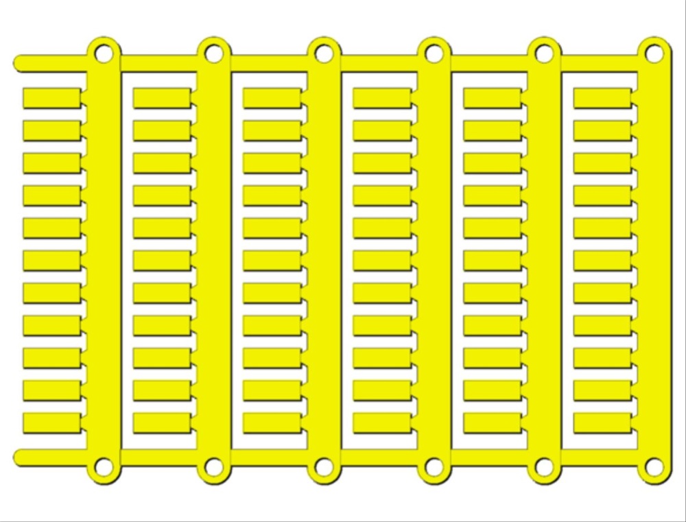 Segnacavi MG-TDM-02 4x12mm giallo per cablaggio industriale