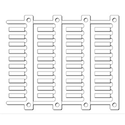 Targhetta segnacavo MG-TDM-02 4x16 mm bianco cablaggio industriale