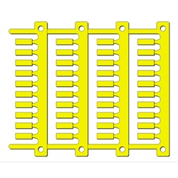 Targhetta segnalazione cavo MG-TDMO-01 4x12 giallo cablaggio industriale