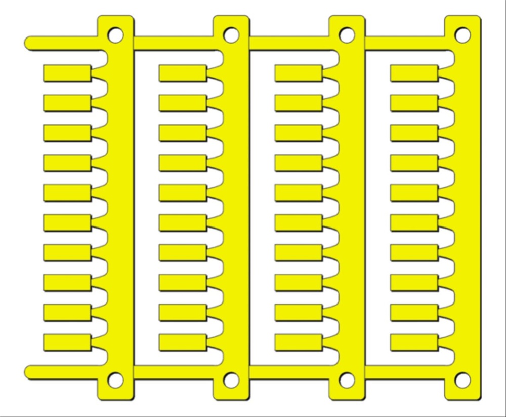 Targhetta segnalazione cavo MG-TDMO-02 4X12 giallo per cablaggio industriale