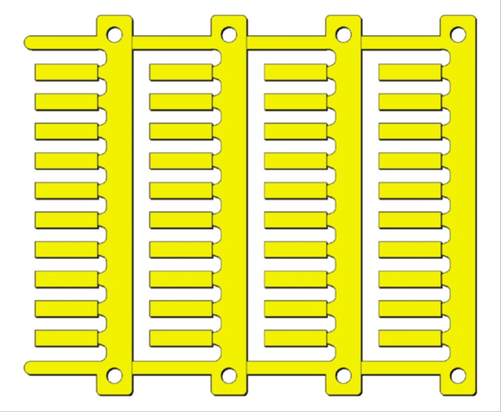 Targhetta segnacavo MG-TDMO-02 4X16 giallo cablaggio industriale