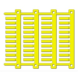 Targhetta segnacavo MG-TDMO-02 4X16 giallo cablaggio industriale