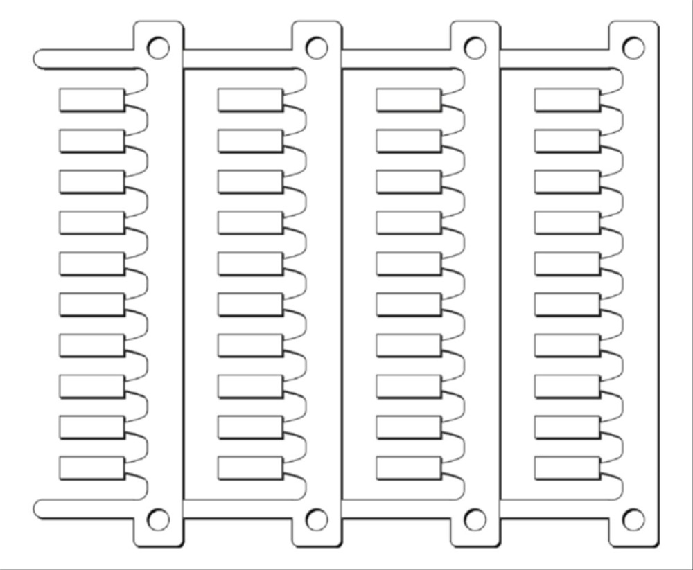 Targhetta segnalazione cavo MG-TDMO-02 4x12 bianco materiale etichettatura
