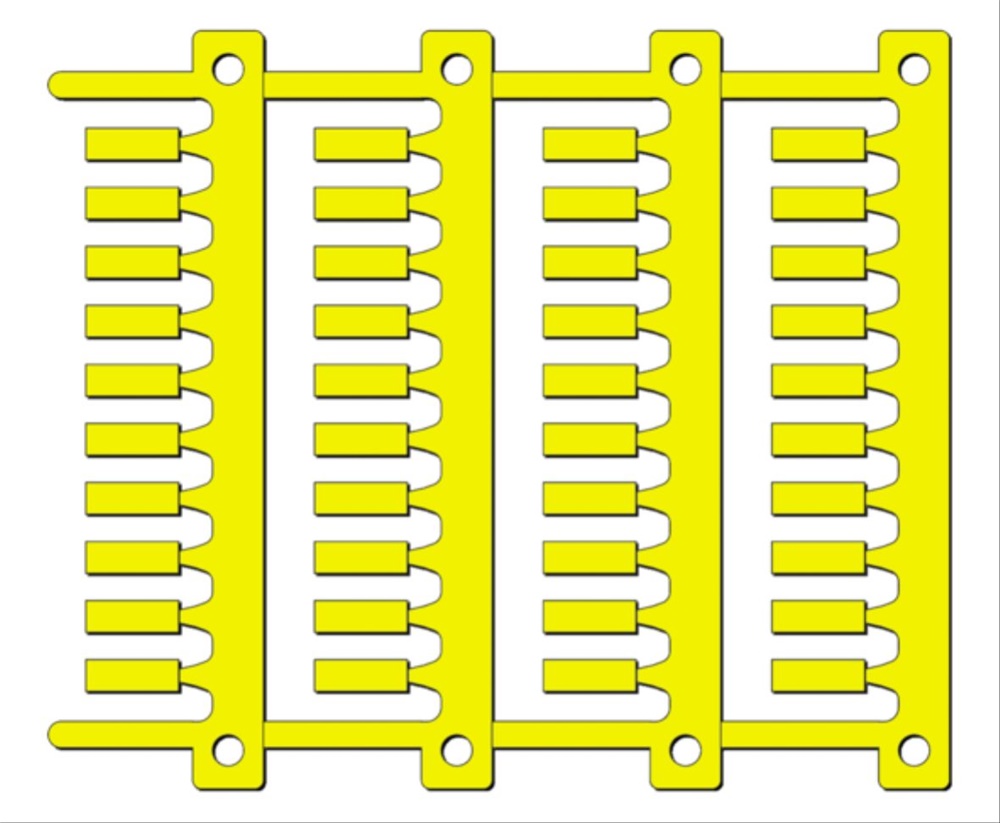 Targhetta segnalazione cavo MG-TDMO-03 4X12 giallo automazione industriale