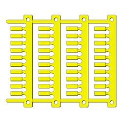Targhetta segnalazione cavo MG-TDMO-03 4X12 giallo automazione industriale