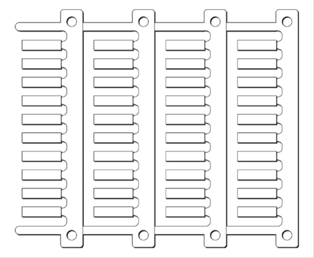 Targhetta segnacavo MG-TDMO-03 4X16 bianco per cablaggio industriale
