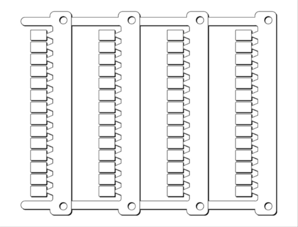 Targhetta MG-CPM-01 bianca 5x7 mm per morsetti componibili installazioni elettriche