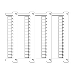 Targhetta MG-CPM-01 bianca 5x7 mm per morsetti componibili installazioni elettriche