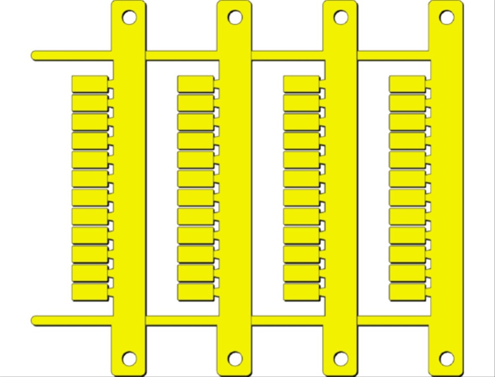Targhetta MG-CPM-04 gialla 5x10 mm per morsetti componibili industria