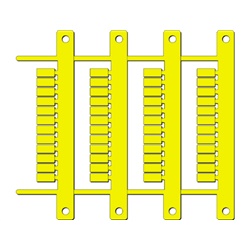 Targhetta MG-CPM-04 gialla 5x10 mm per morsetti componibili industria