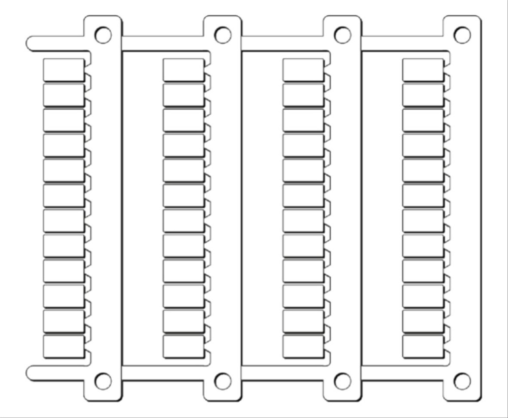 Targhette modulari MG-CPM-04 bianche 6x10 mm per morsettiere
