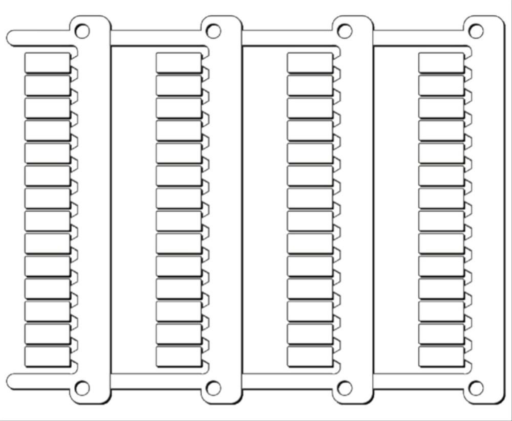 Targhette modulari MG-CPM-05 bianche 5x10 per morsetti componibili