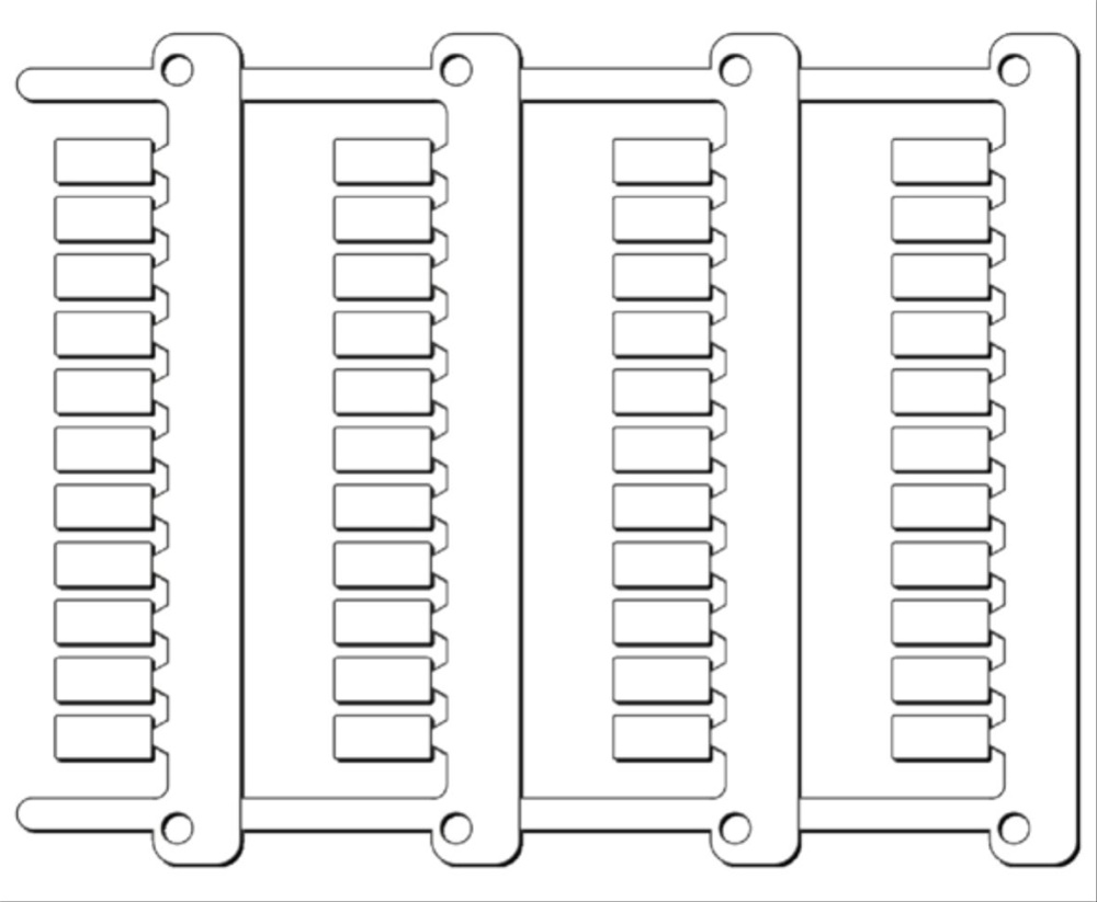 Targhetta MG-CPM-06 bianca 5x10 mm per morsetti componibili installazione elettrica