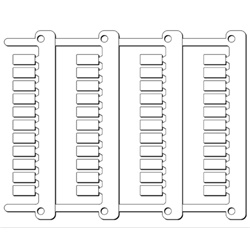 Targhetta MG-CPM-06 bianca 5x10 mm per morsetti componibili installazione elettrica