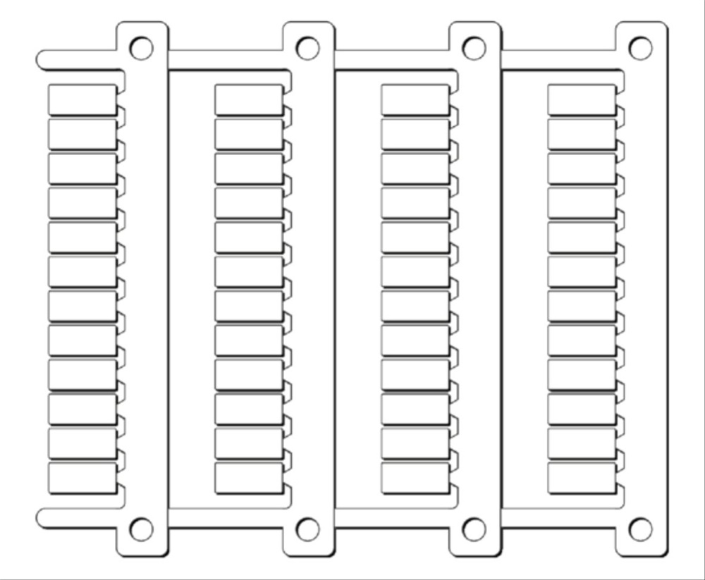 Targhetta MG-CPM-13 bianca 6x12 mm per morsetti componibili installazione elettrica