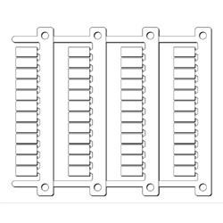 Targhetta MG-CPM-13 bianca 6x12 mm per morsetti componibili installazione elettrica