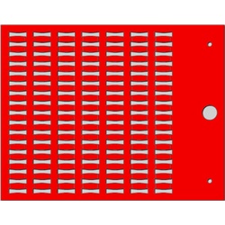 Targhetta MG-TPMF rossa 4x10mm per tubetti siglatura cavi