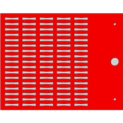 Targhetta MG-TPMF rossa 4x12mm per tubetti siglatura cavi